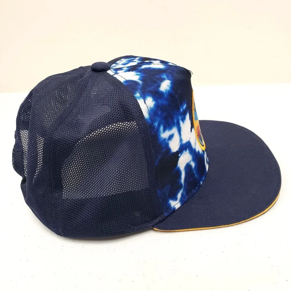 NASA Space Shuttle Blue Tie Dye Mesh Snapback Cap Hat Youth Size